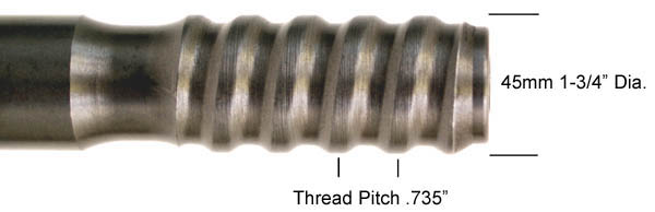 Ext Rod - T45 1-1/2"H X 120"